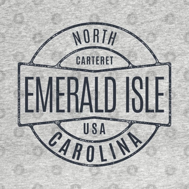 Emerald Isle, NC Summertime Vacationing Vintage Badge by Contentarama